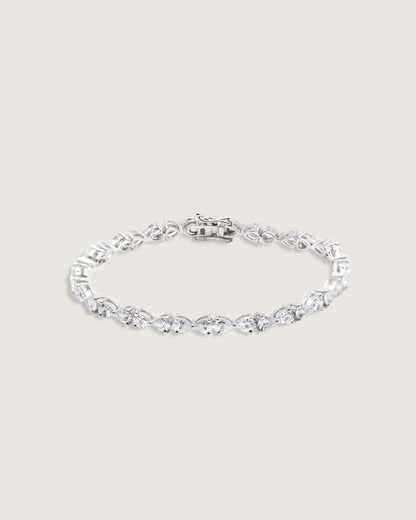 Dewdrop Inverted Pear Cut Tennis Bracelet