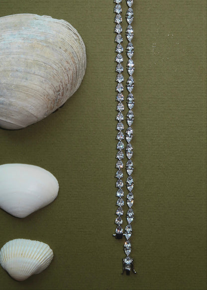 Dewdrop Pear Cut Tennis Bracelet