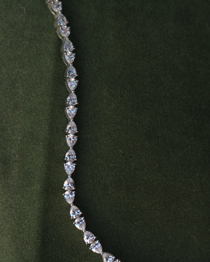 Dewdrop Inverted Pear Cut Tennis Bracelet