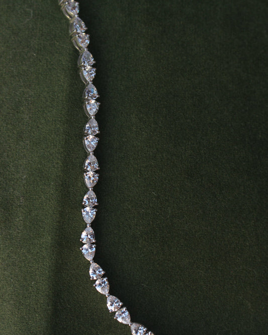 Dewdrop Inverted Pear Cut Tennis Bracelet